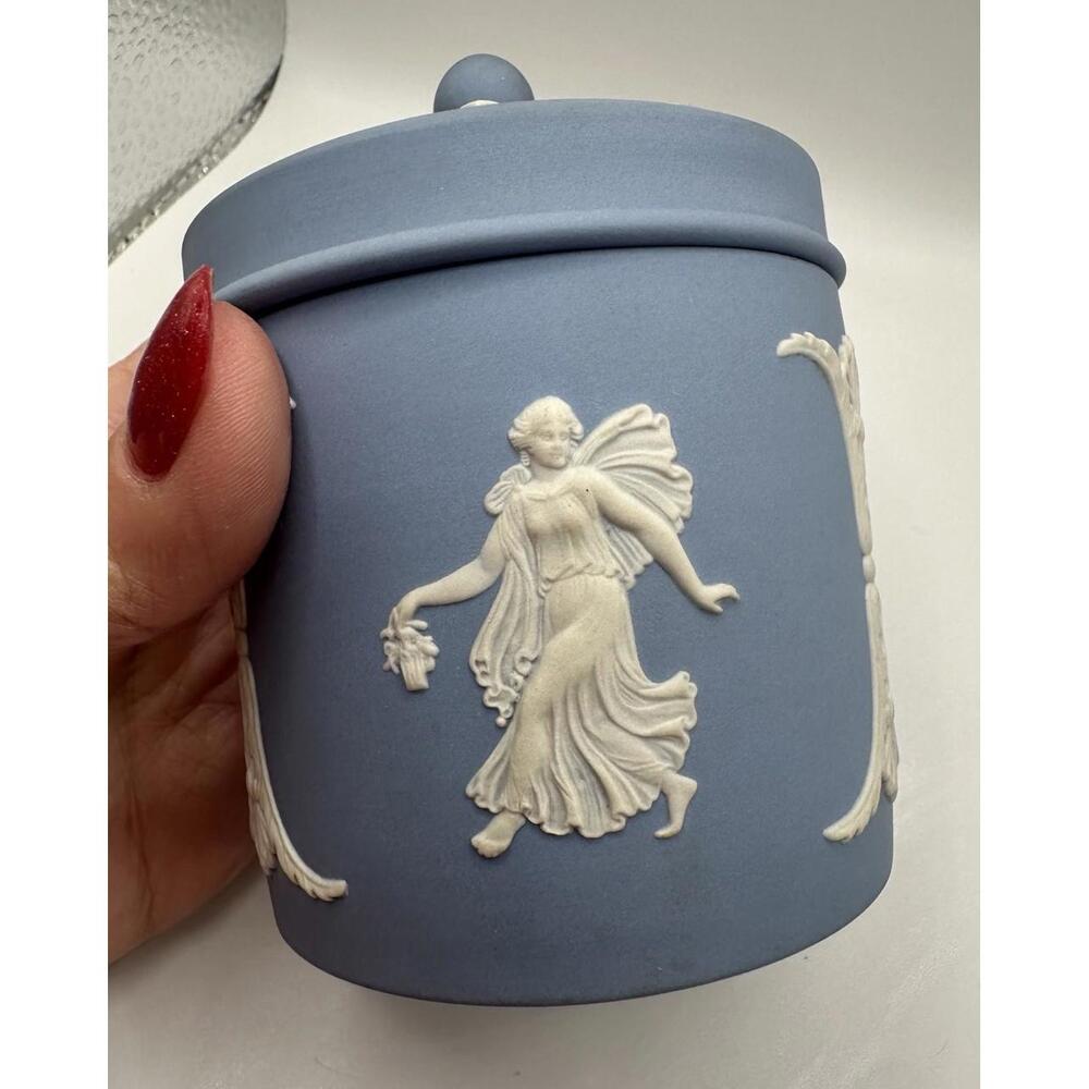 Wedgwood Jasperware Dancing Hours Jar LID MADE IN ENGLAND - Picture 5 of 8